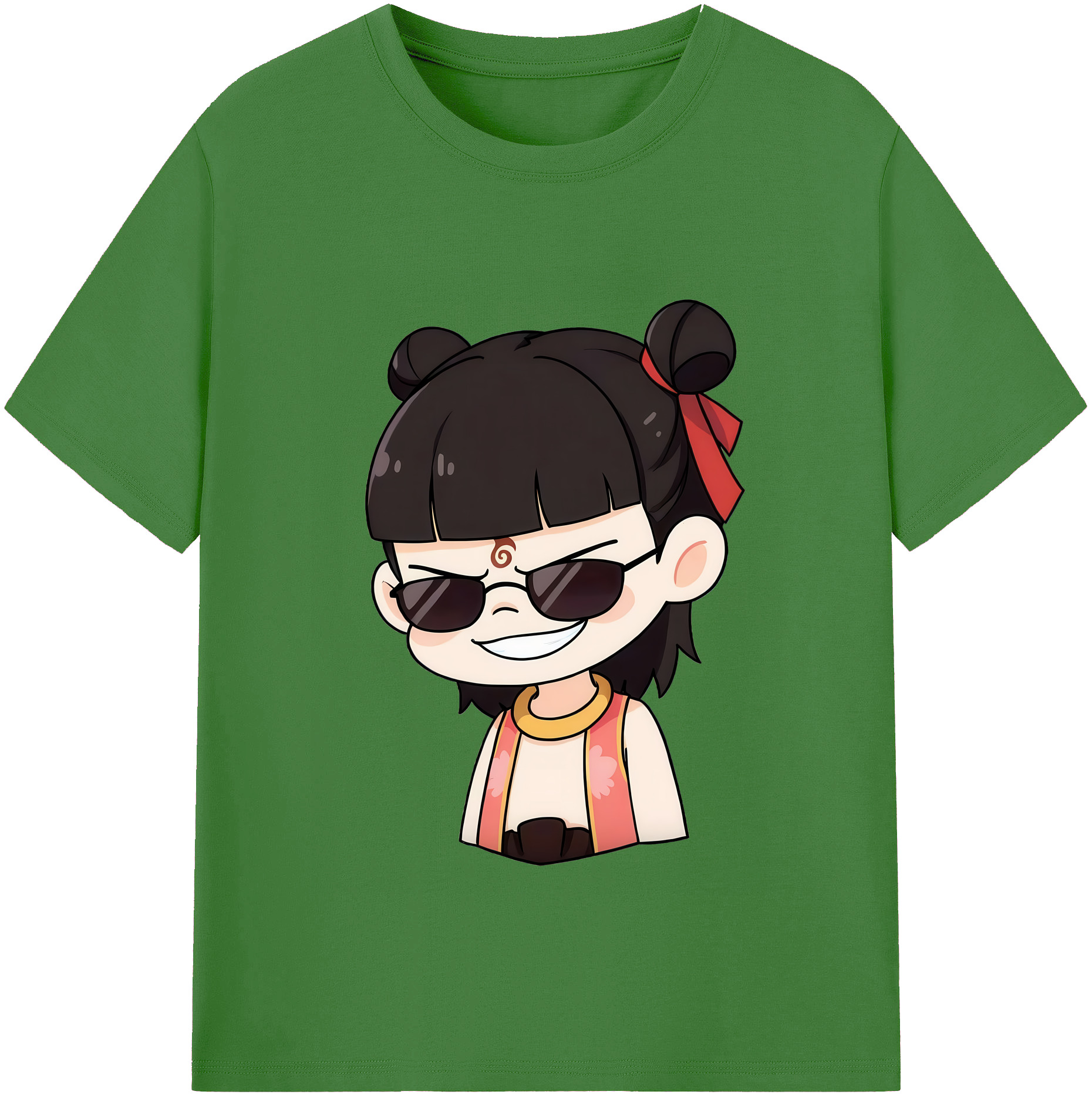（画像用） Ne Zha 2 ナタ 魔童の大暴れ レディースカジュアルプリントTシャツ（綿100％）